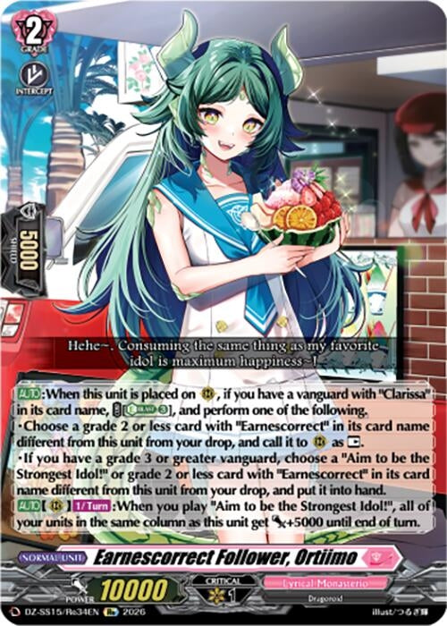 Image for Earnescorrect Follower, Ortiimo (DZ-SS15/Re34EN) (DZ-SS15) - Cardfight Vanguard