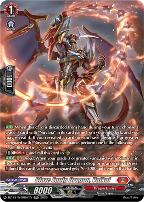 Image for Blaze Equip Dragon, Vaikal (SR) (DZ-SS15/SR07EN) (DZ-SS15) - Cardfight Vanguard