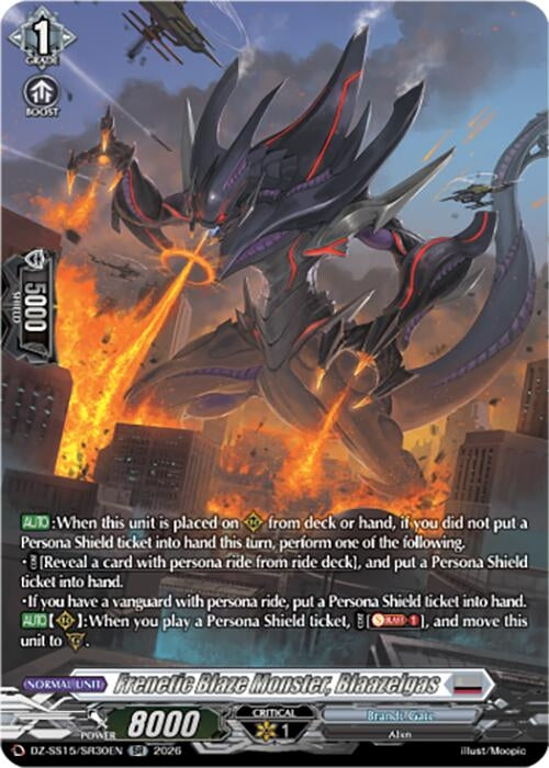 Image for Frenetic Blaze Monster, Blaazelgas (SR) (DZ-SS15/SR30EN) (DZ-SS15) - Cardfight Vanguard