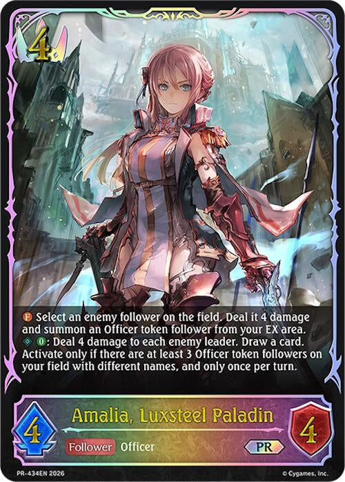 Image for Amalia, Luxsteel Paladin - PR-434EN (PR-434EN) (SVPR) - Shadowverse: Evolve