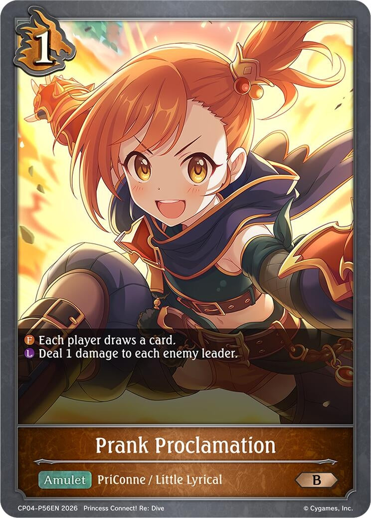 Image for Prank Proclamation - P56EN (Foil) (CP04-P56EN) (CP04) - Shadowverse: Evolve
