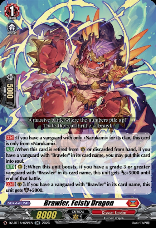 Image for Brawler, Feisty Dragon (DZ-BT15/022EN) (DZ-BT15) - Cardfight Vanguard