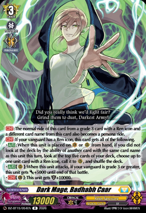 Image for Dark Mage, Badhabh Caar (DZ-BT15/054EN) (DZ-BT15) - Cardfight Vanguard