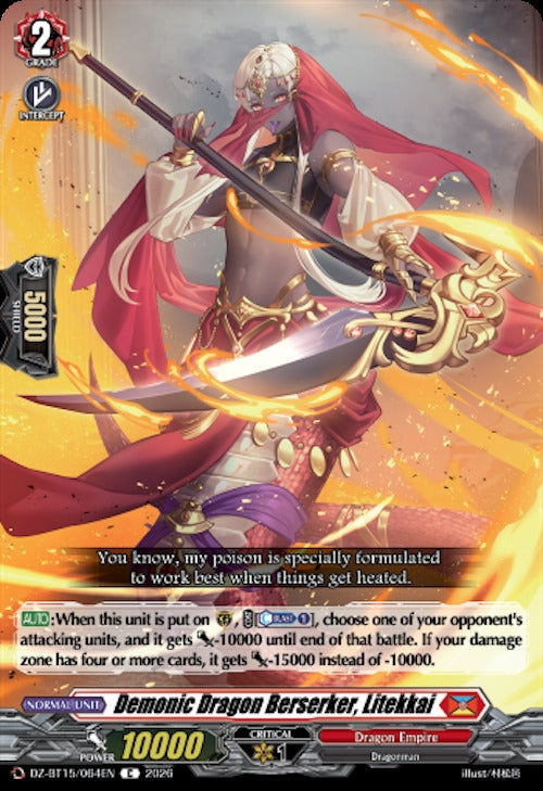 Image for Demonic Dragon Berserker, Litekkai (DZ-BT15/064EN) (DZ-BT15) - Cardfight Vanguard