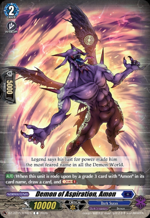 Image for Demon of Aspiration, Amon (DZ-BT15/070EN) (DZ-BT15) - Cardfight Vanguard