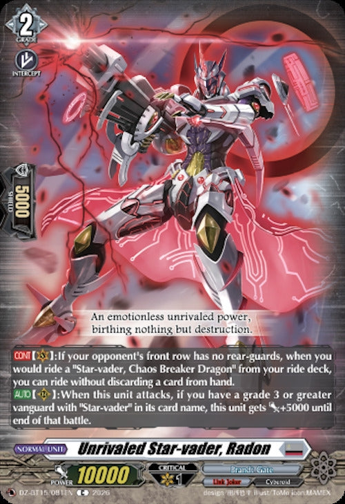 Image for Unrivaled Star-vader, Radon (DZ-BT15/081EN) (DZ-BT15) - Cardfight Vanguard
