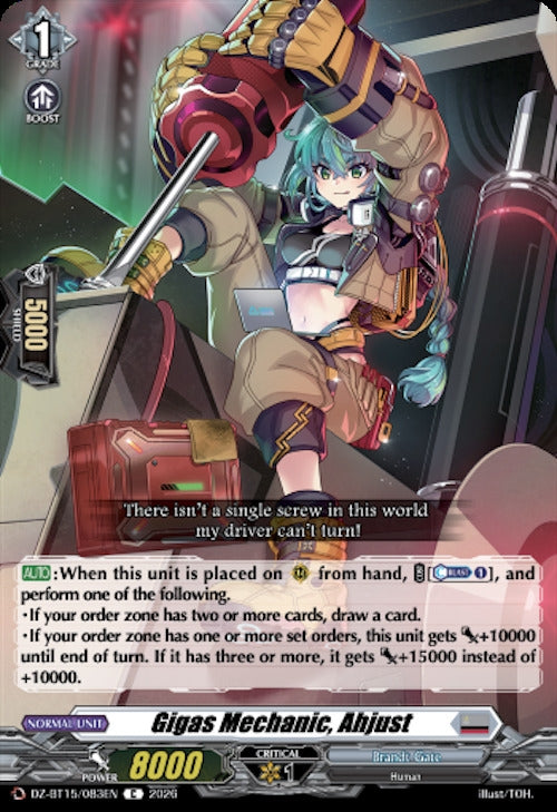 Image for Gigas Mechanic, Ahjust (DZ-BT15/083EN) (DZ-BT15) - Cardfight Vanguard