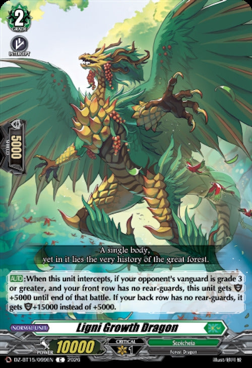 Image for Ligni Growth Dragon (DZ-BT15/099EN) (DZ-BT15) - Cardfight Vanguard