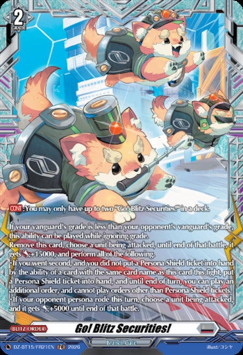 Image for Go! Blitz Securities! (FR) (DZ-BT15/FR21EN) (DZ-BT15) - Cardfight Vanguard