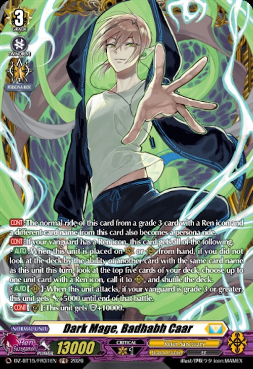 Image for Dark Mage, Badhabh Caar (FR) (DZ-BT15/FR31EN) (DZ-BT15) - Cardfight Vanguard