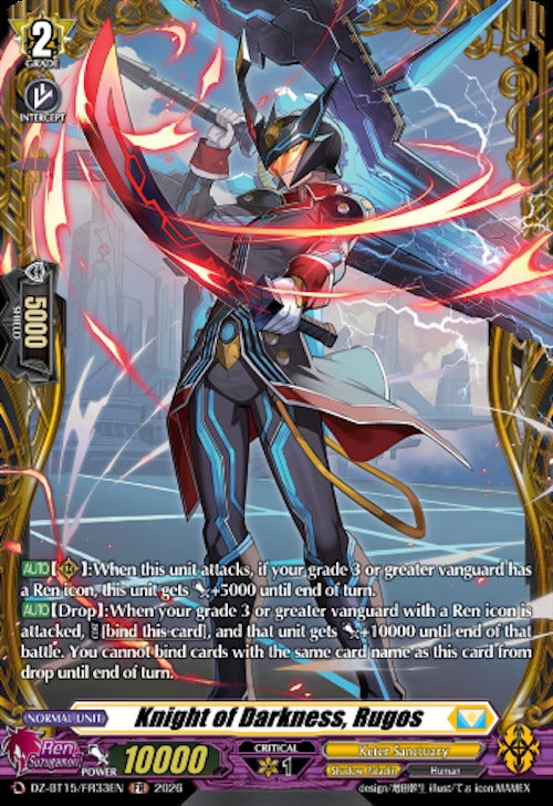 Image for Knight of Darkness, Rugos (FR) (DZ-BT15/FR33EN) (DZ-BT15) - Cardfight Vanguard
