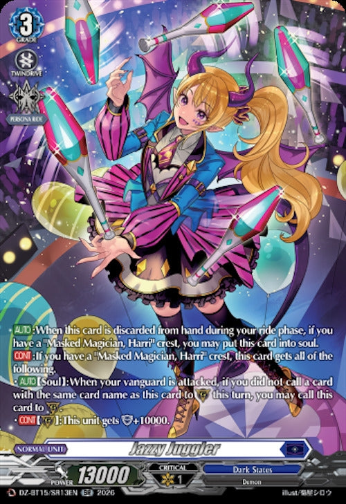 Image for Jazzy Juggler (SR) (DZ-BT15/SR13EN) (DZ-BT15) - Cardfight Vanguard