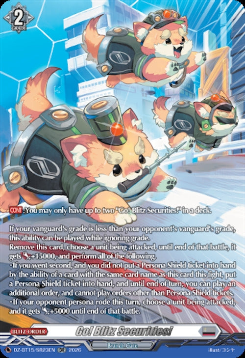 Image for Go! Blitz Securities! (SR) (DZ-BT15/SR23EN) (DZ-BT15) - Cardfight Vanguard