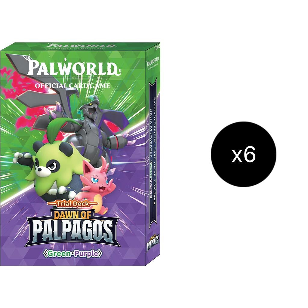 Image for Dawn of Palpagos Green•Purple Trial Deck Display - Palworld OFFICIAL CARD GAME