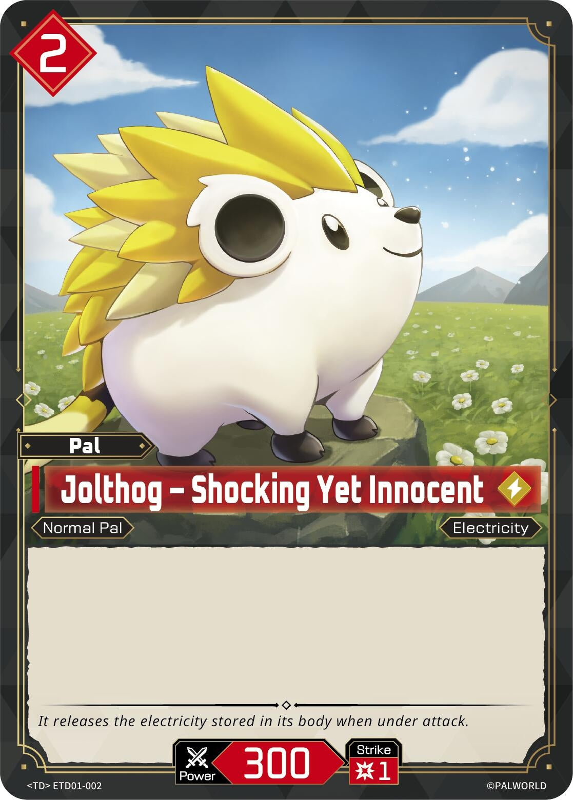Image for Jolthog - Shocking Yet Innocent (ETD01-002) (TD01) - Palworld OFFICIAL CARD GAME