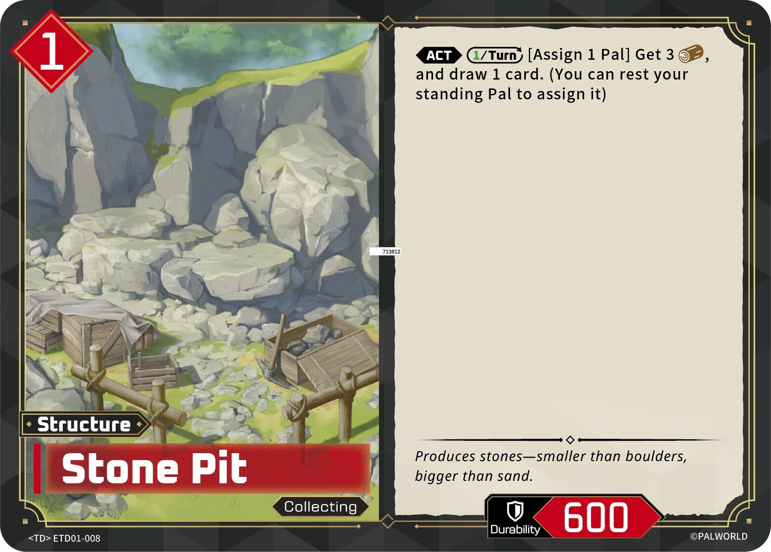 Image for Stone Pit (ETD01-008) (TD01) - Palworld OFFICIAL CARD GAME
