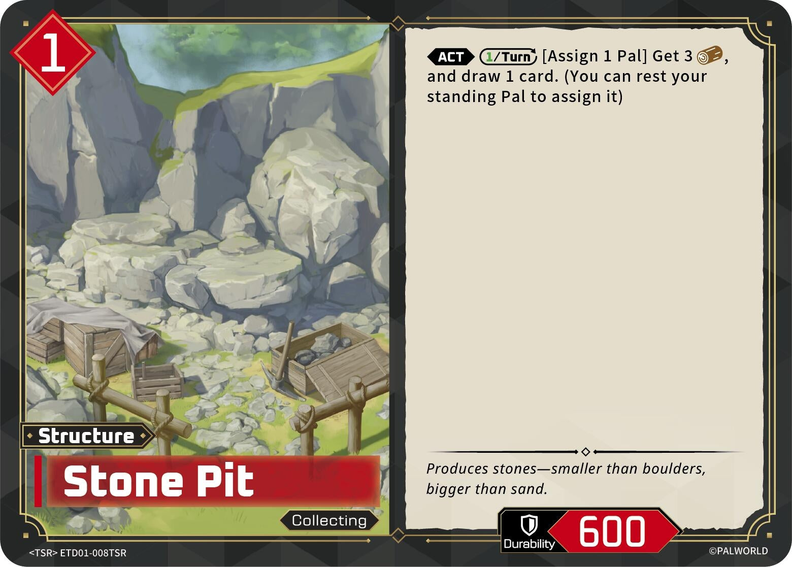 Image for Stone Pit (TSR) (ETD01-008TSR) (TD01) - Palworld OFFICIAL CARD GAME