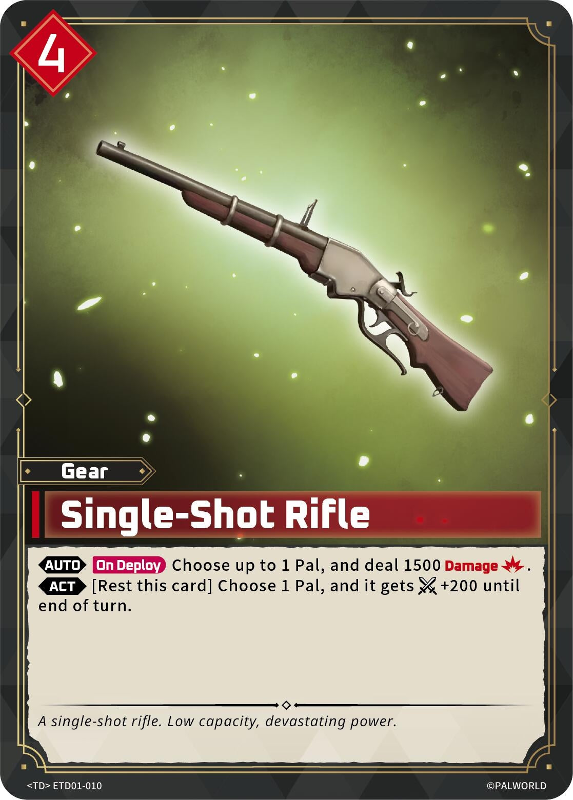 Image for Single-Shot Rifle (ETD01-010) (TD01) - Palworld OFFICIAL CARD GAME