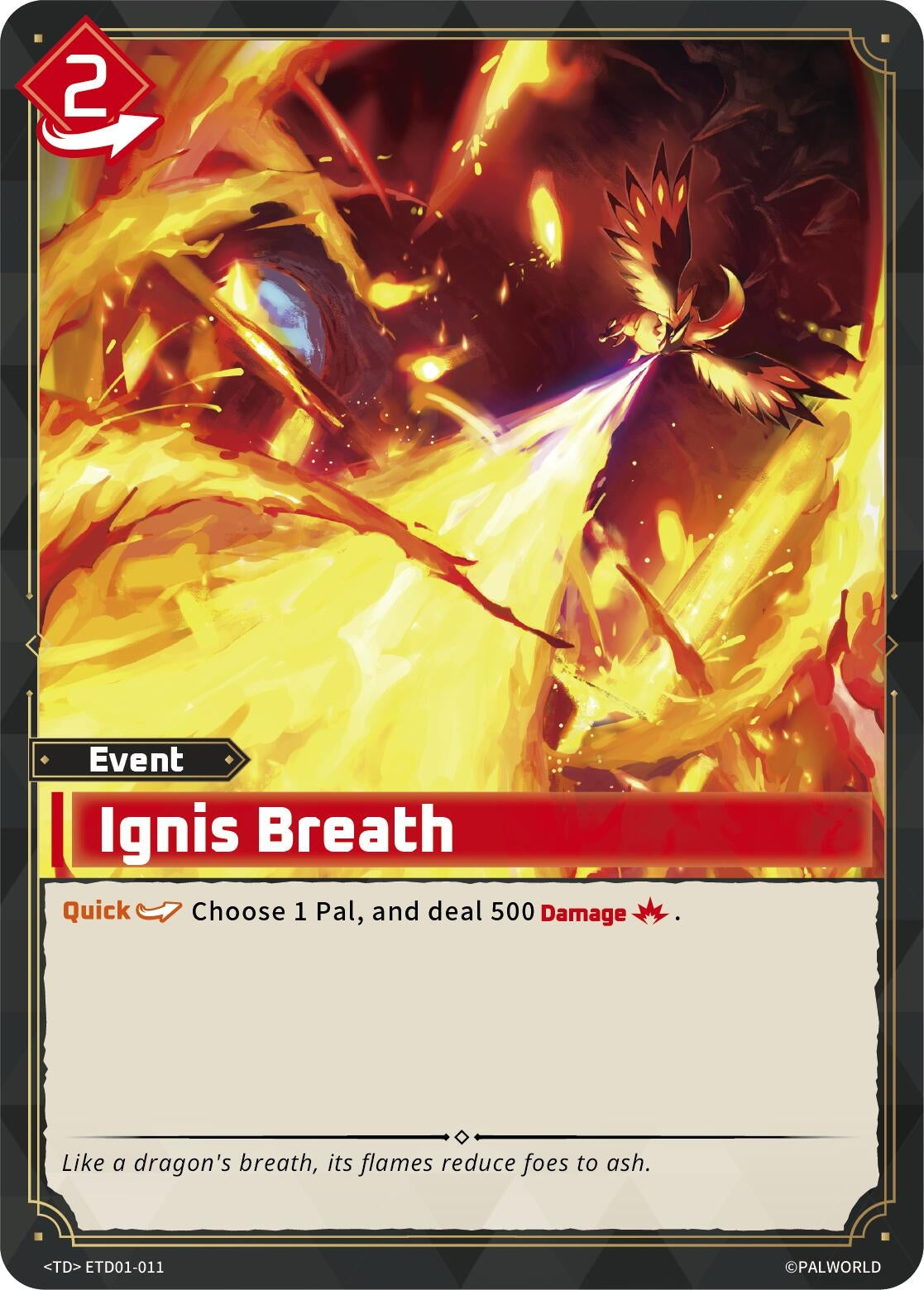 Image for Ignis Breath (ETD01-011) (TD01) - Palworld OFFICIAL CARD GAME