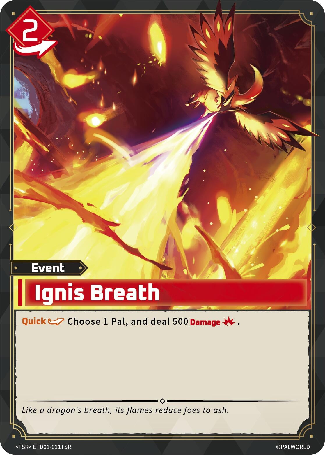 Image for Ignis Breath (TSR) (ETD01-011TSR) (TD01) - Palworld OFFICIAL CARD GAME