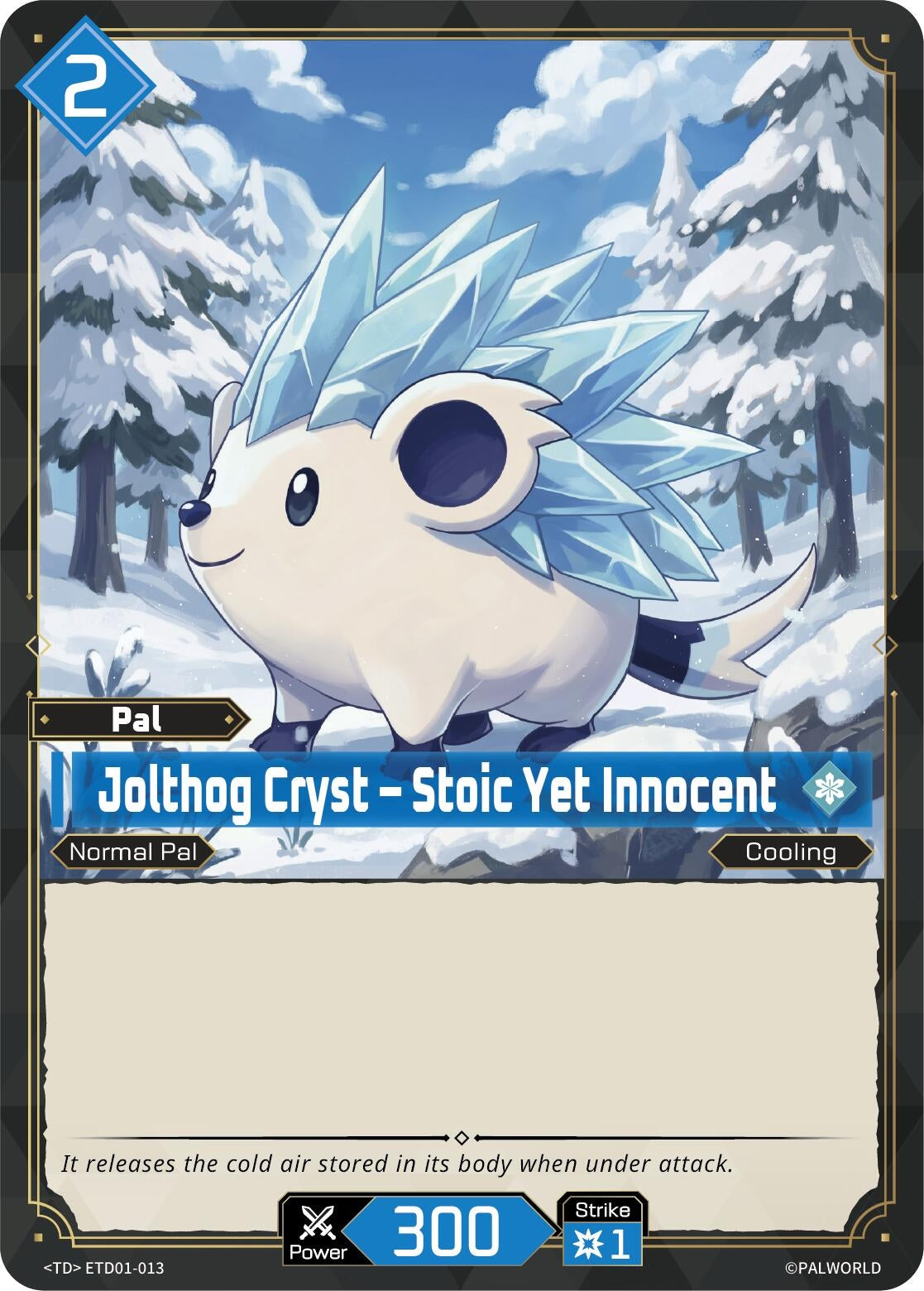 Image for Jolthog Cryst - Stoic Yet Innocent (ETD01-013) (TD01) - Palworld OFFICIAL CARD GAME