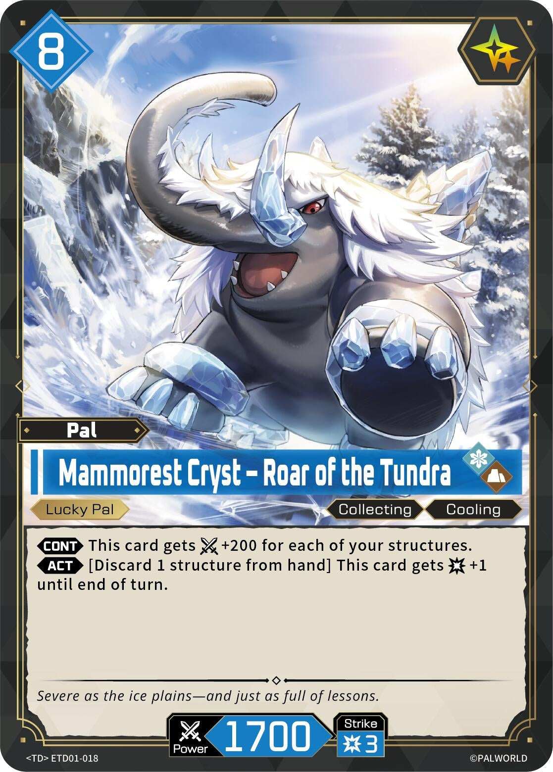 Image for Mammorest Cryst - Roar of the Tundra (ETD01-018) (TD01) - Palworld OFFICIAL CARD GAME