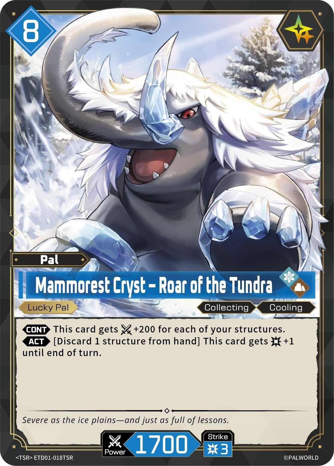 Image for Mammorest Cryst - Roar of the Tundra (TSR) (ETD01-018TSR) (TD01) - Palworld OFFICIAL CARD GAME