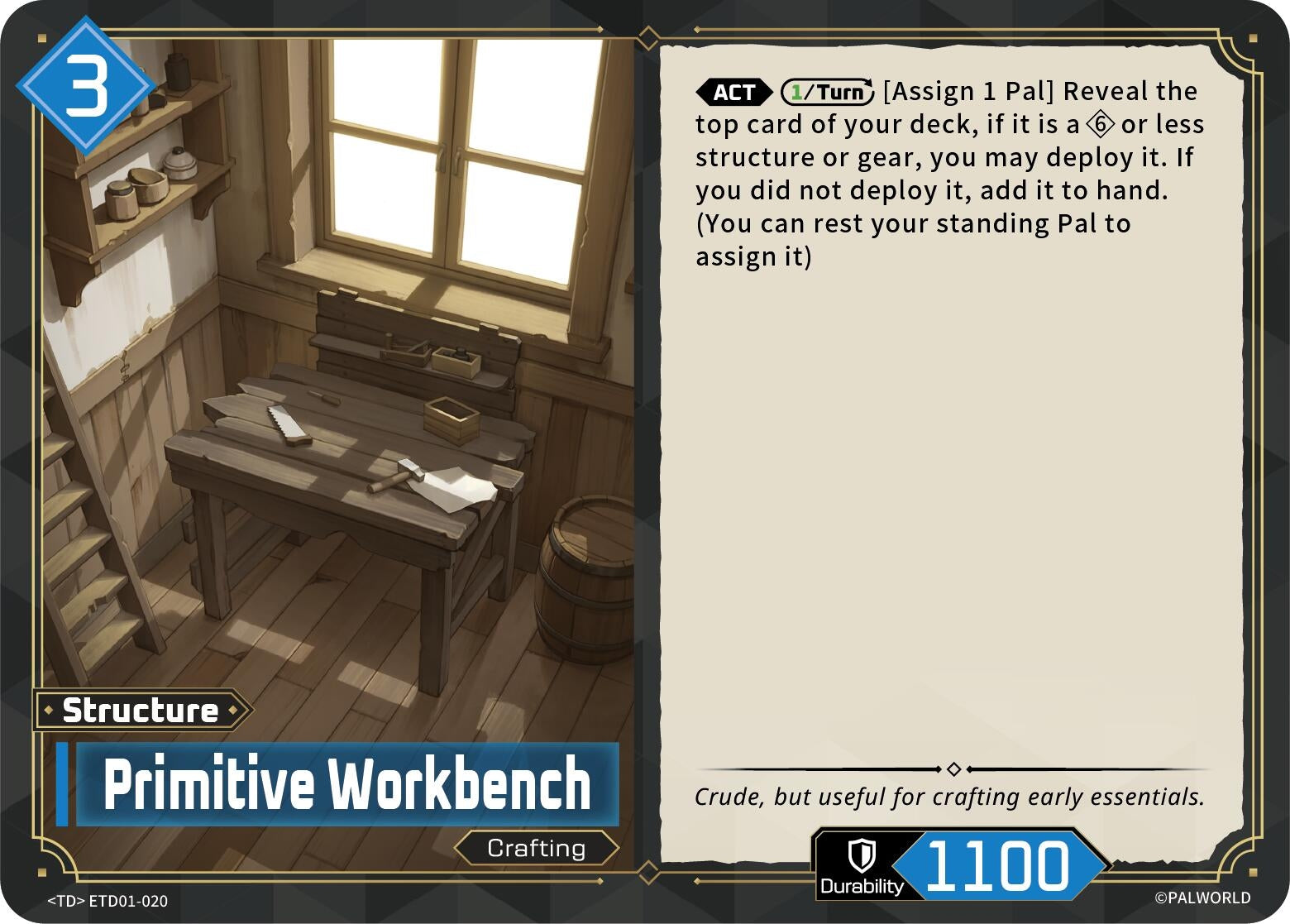 Image for Primitive Workbench (ETD01-020) (TD01) - Palworld OFFICIAL CARD GAME