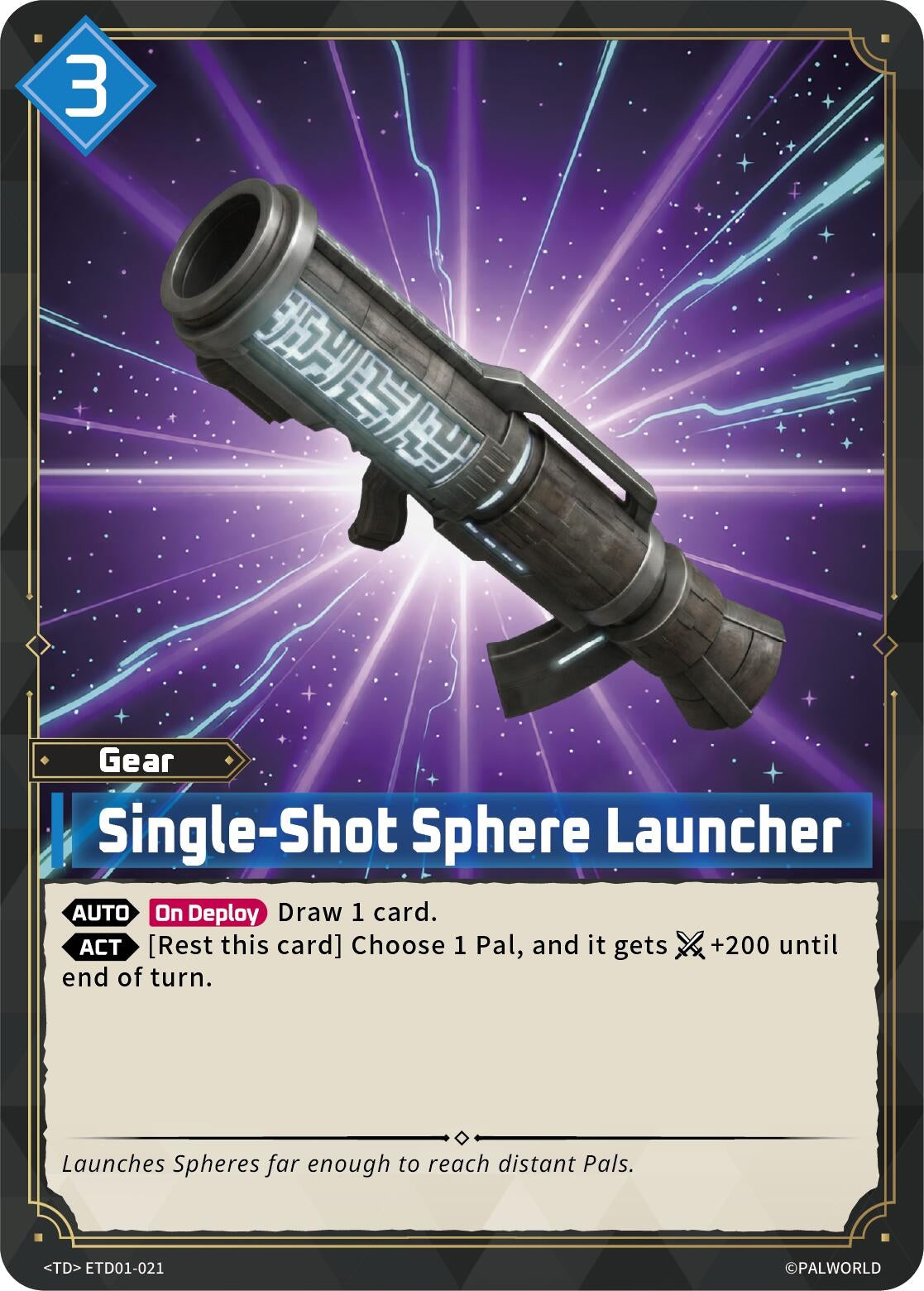 Image for Single-Shot Sphere Launcher (ETD01-021) (TD01) - Palworld OFFICIAL CARD GAME