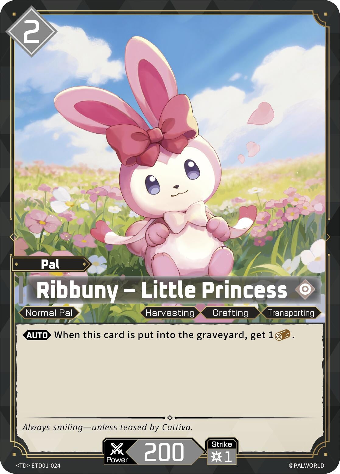 Image for Ribbuny - Little Princess (ETD01-024) (TD01) - Palworld OFFICIAL CARD GAME