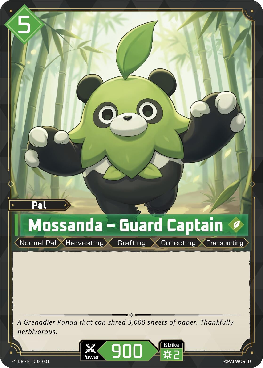 Image for Mossanda - Guard Captain (ETD02-001) (TD02) - Palworld OFFICIAL CARD GAME