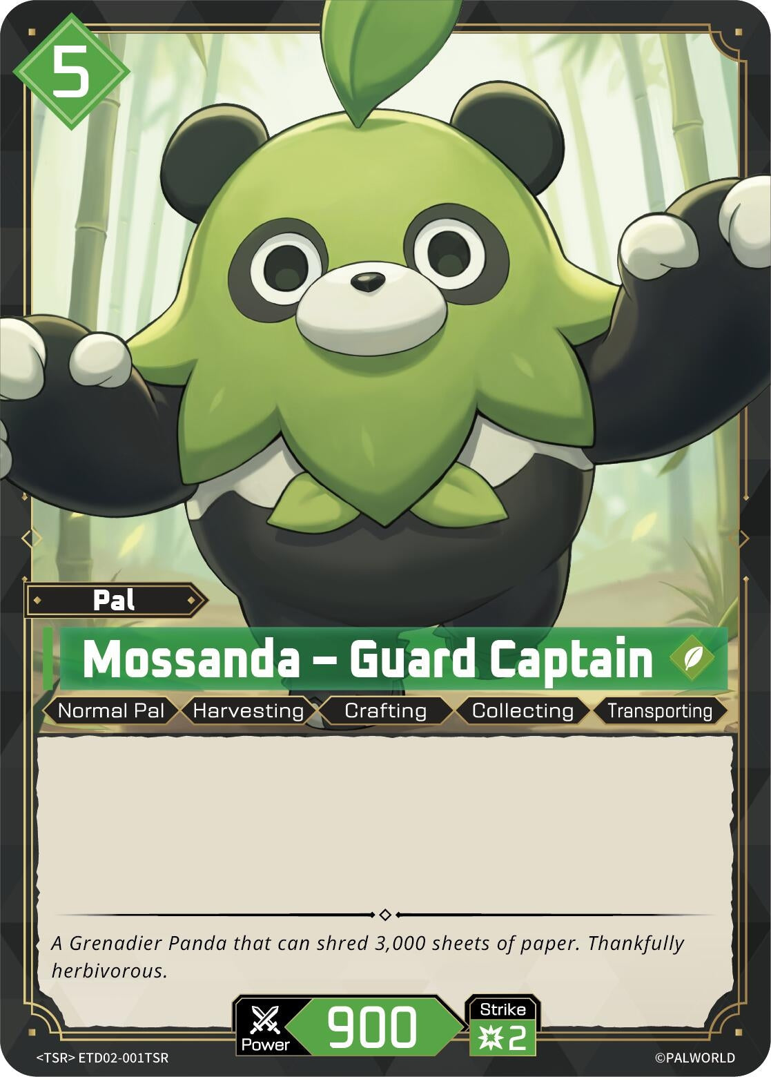 Image for Mossanda - Guard Captain (TSR) (ETD02-001TSR) (TD02) - Palworld OFFICIAL CARD GAME