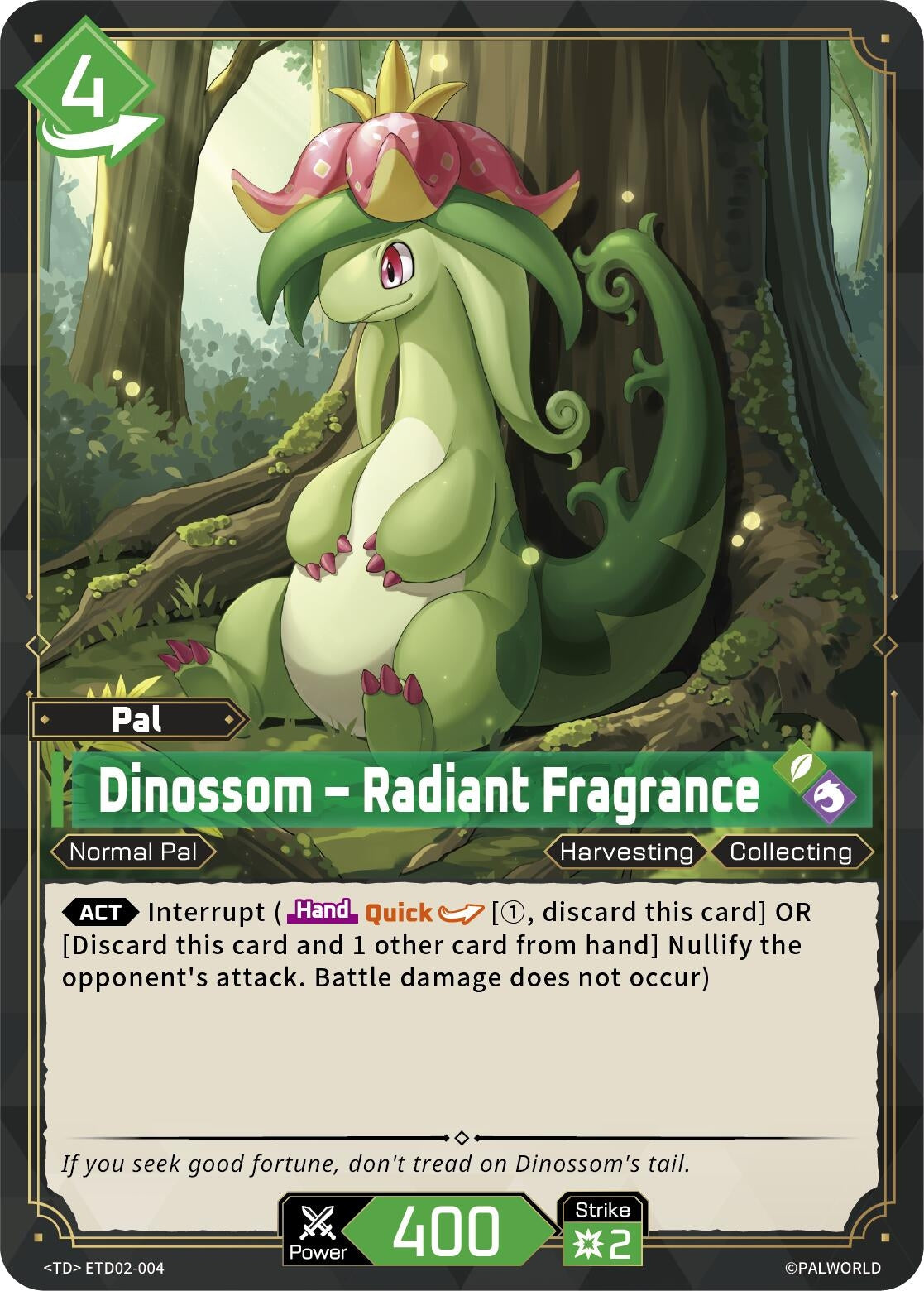 Image for Dinossom - Radiant Fragrance (ETD02-004) (TD02) - Palworld OFFICIAL CARD GAME