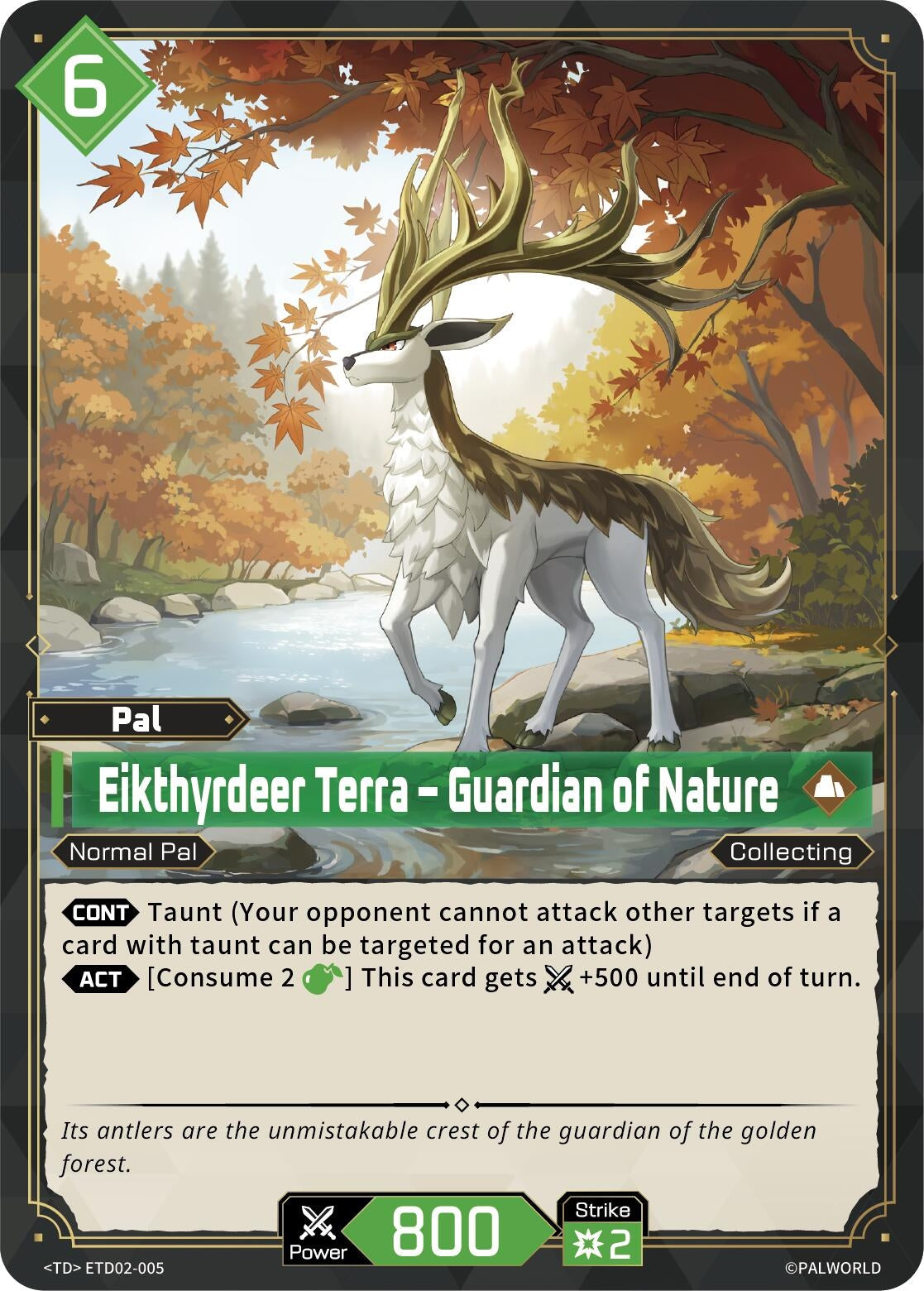 Image for Eikthyrdeer Terra - Guardian of Nature (ETD02-005) (TD02) - Palworld OFFICIAL CARD GAME