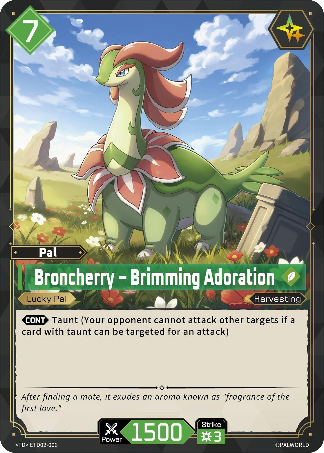 Image for Broncherry - Brimming Adoration (ETD02-006) (TD02) - Palworld OFFICIAL CARD GAME