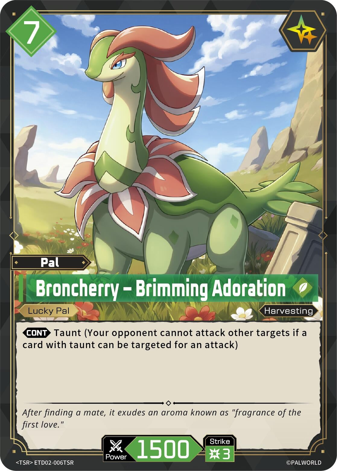 Image for Broncherry - Brimming Adoration (TSR) (ETD02-006TSR) (TD02) - Palworld OFFICIAL CARD GAME