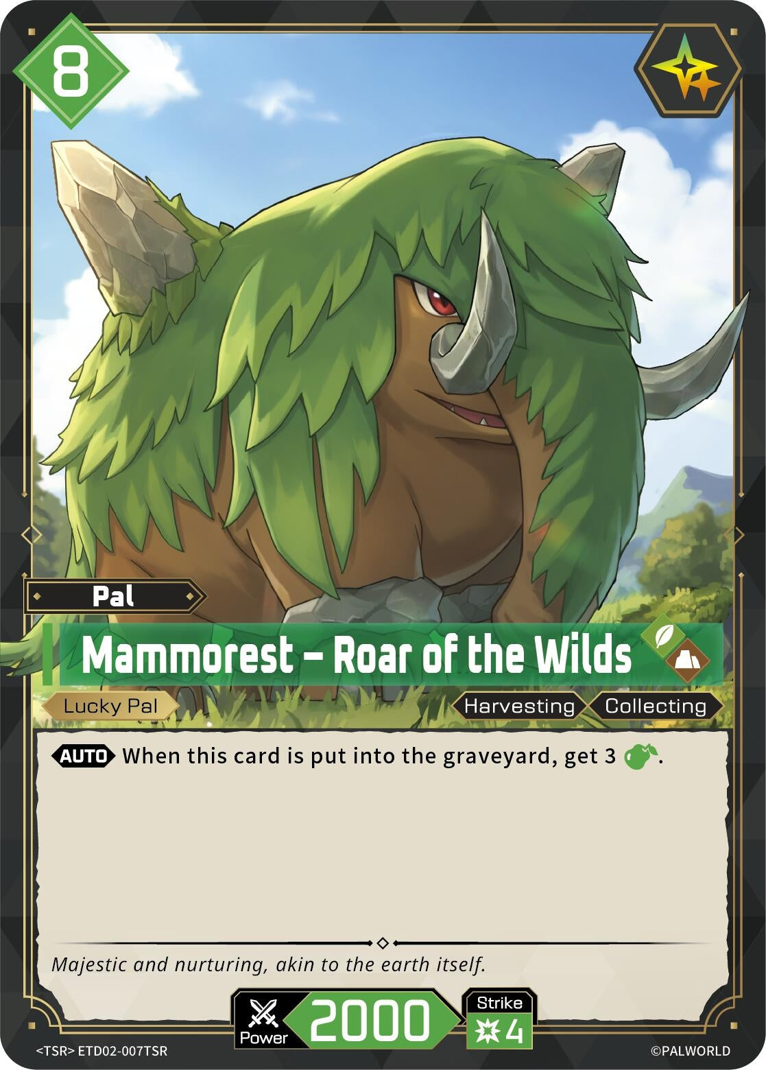 Image for Mammorest - Roar of the Wilds (TSR) (ETD02-007TSR) (TD02) - Palworld OFFICIAL CARD GAME