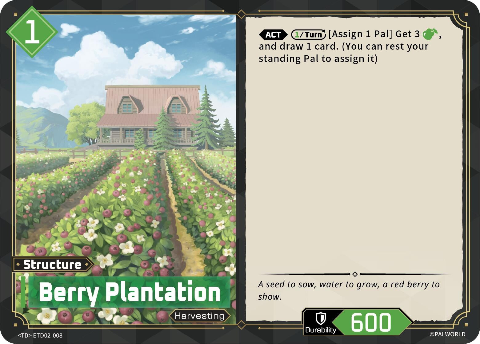 Image for Berry Plantation (ETD02-008) (TD02) - Palworld OFFICIAL CARD GAME