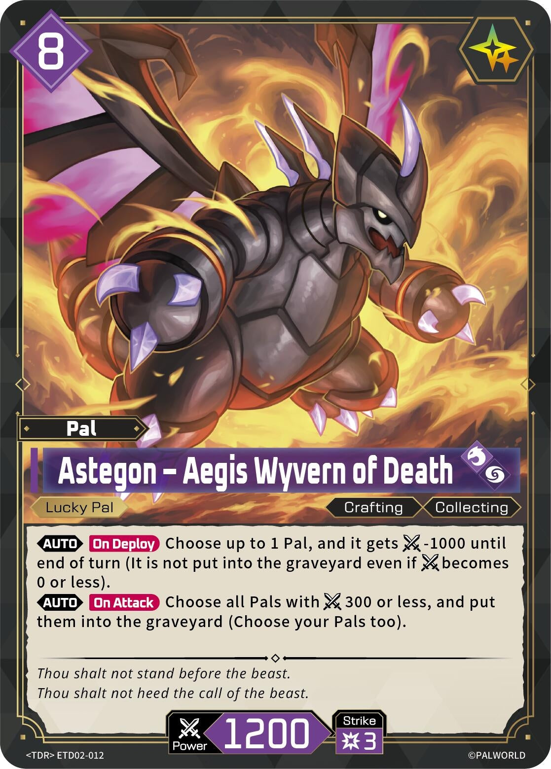 Image for Astegon - Aegis Wyvern of Death (ETD02-012) (TD02) - Palworld OFFICIAL CARD GAME