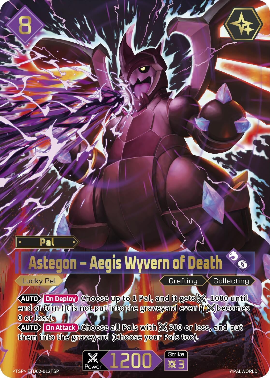 Image for Astegon - Aegis Wyvern of Death (TSP) (ETD02-012TSP) (TD02) - Palworld OFFICIAL CARD GAME