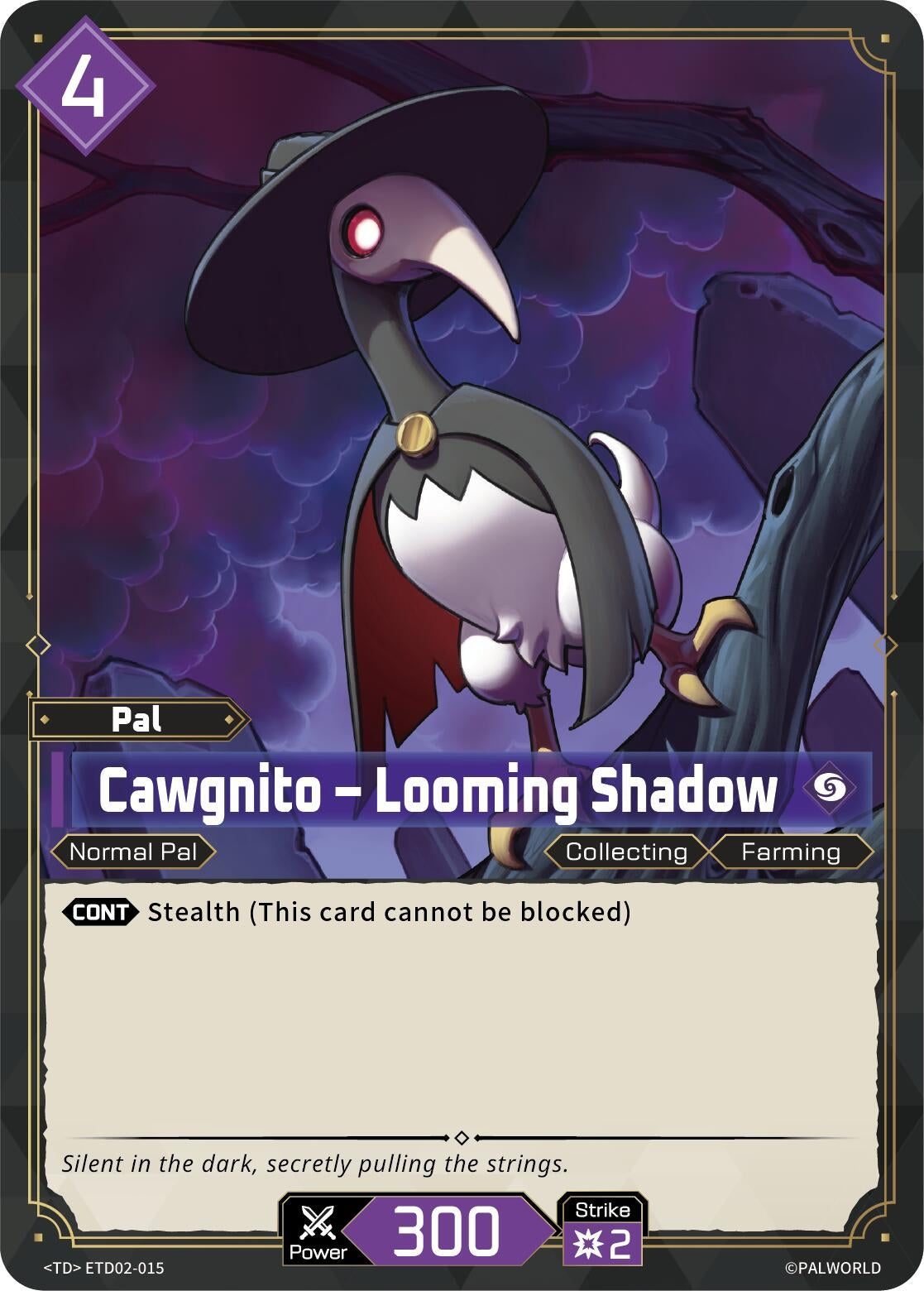 Image for Cawgnito - Looming Shadow (ETD02-015) (TD02) - Palworld OFFICIAL CARD GAME