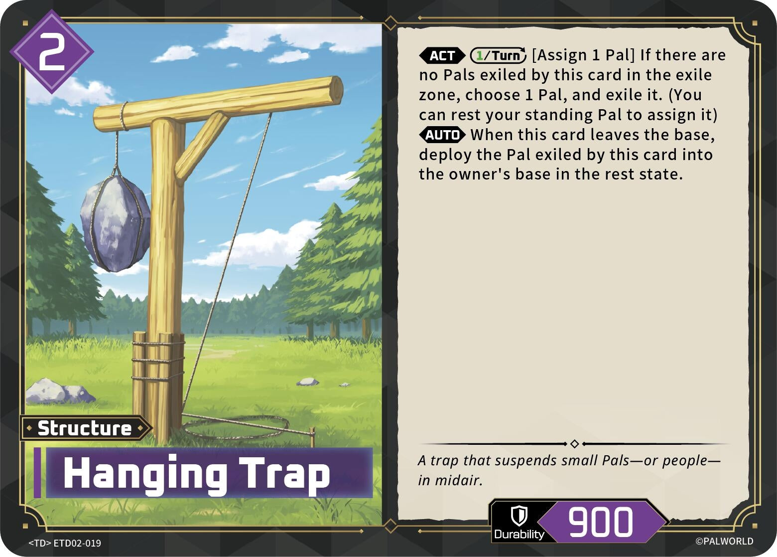 Image for Hanging Trap (ETD02-019) (TD02) - Palworld OFFICIAL CARD GAME