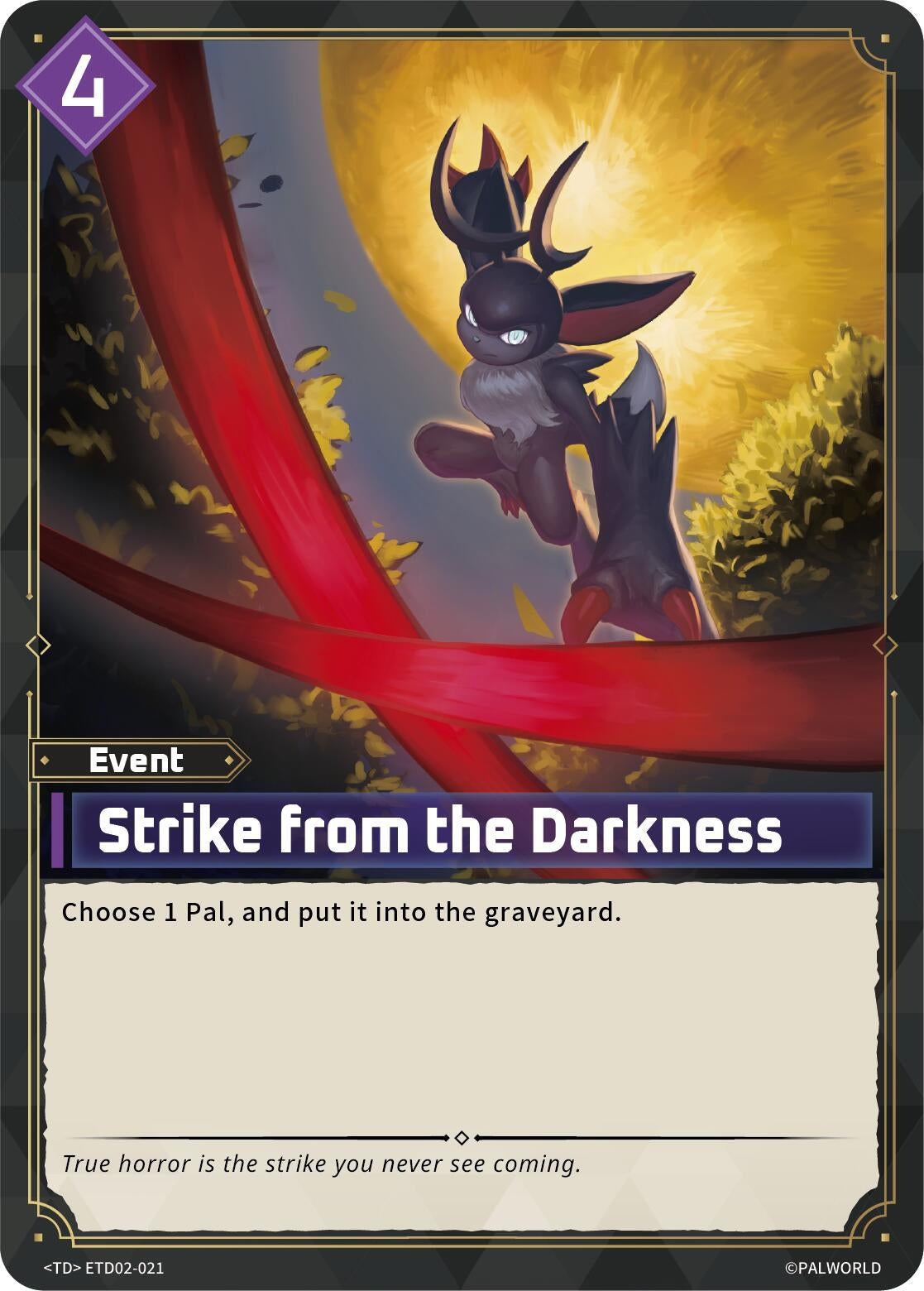 Image for Strike from the Darkness (ETD02-021) (TD02) - Palworld OFFICIAL CARD GAME