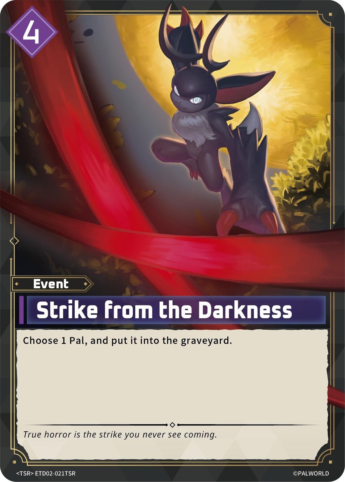 Image for Strike from the Darkness (TSR) (ETD02-021TSR) (TD02) - Palworld OFFICIAL CARD GAME