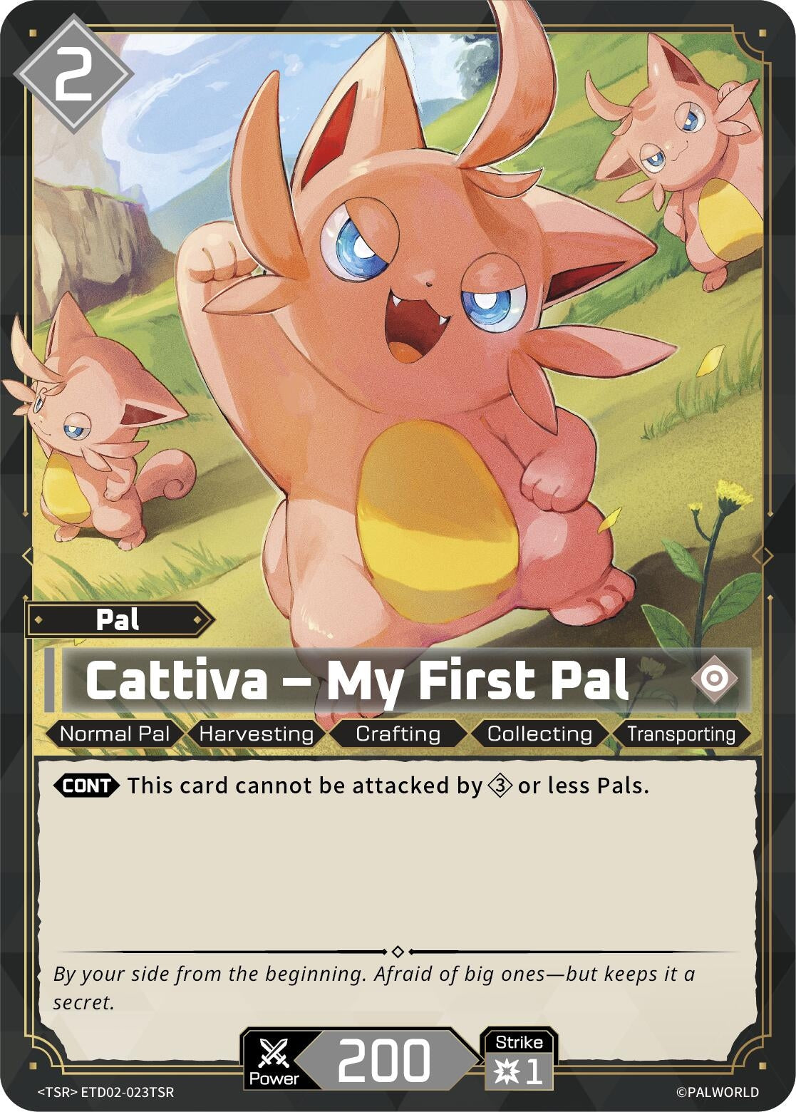 Image for Cattiva - My First Pal (TSR) (ETD02-023TSR) (TD02) - Palworld OFFICIAL CARD GAME