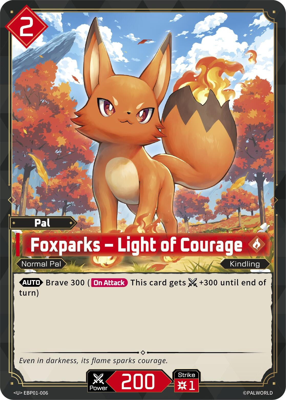 Image for Foxparks - Light of Courage (EBP01-006) (BP01) - Palworld OFFICIAL CARD GAME