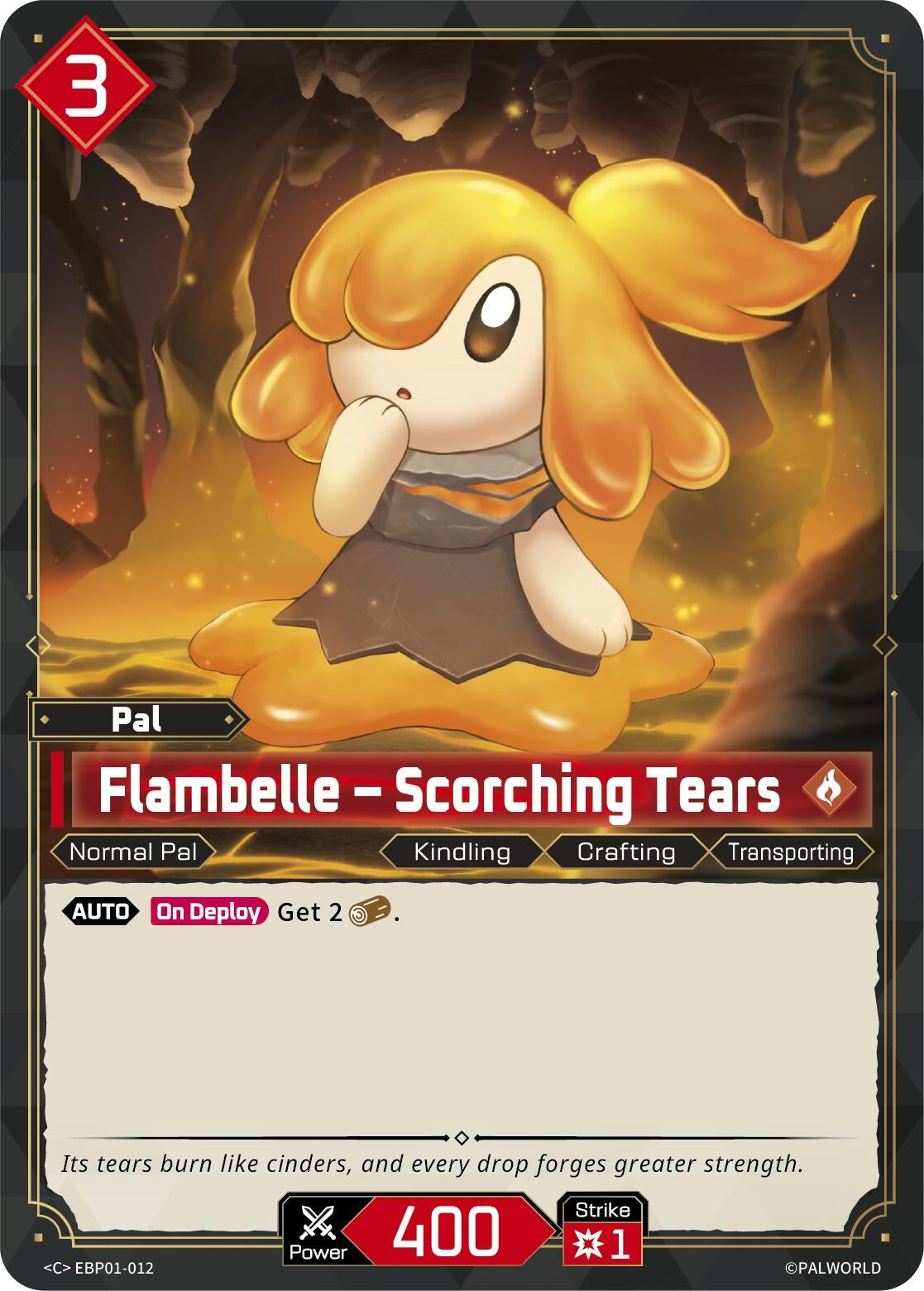 Image for Flambelle - Scorching Tears (EBP01-012) (BP01) - Palworld OFFICIAL CARD GAME
