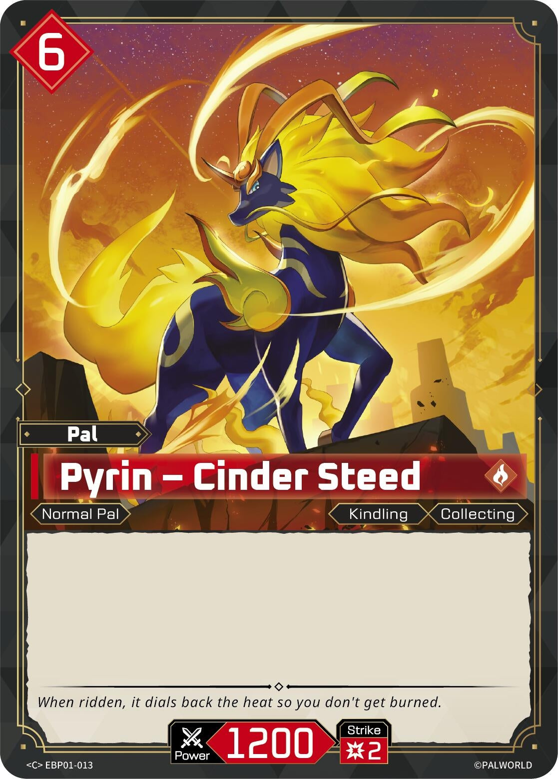 Image for Pyrin - Cinder Steed (EBP01-013) (BP01) - Palworld OFFICIAL CARD GAME