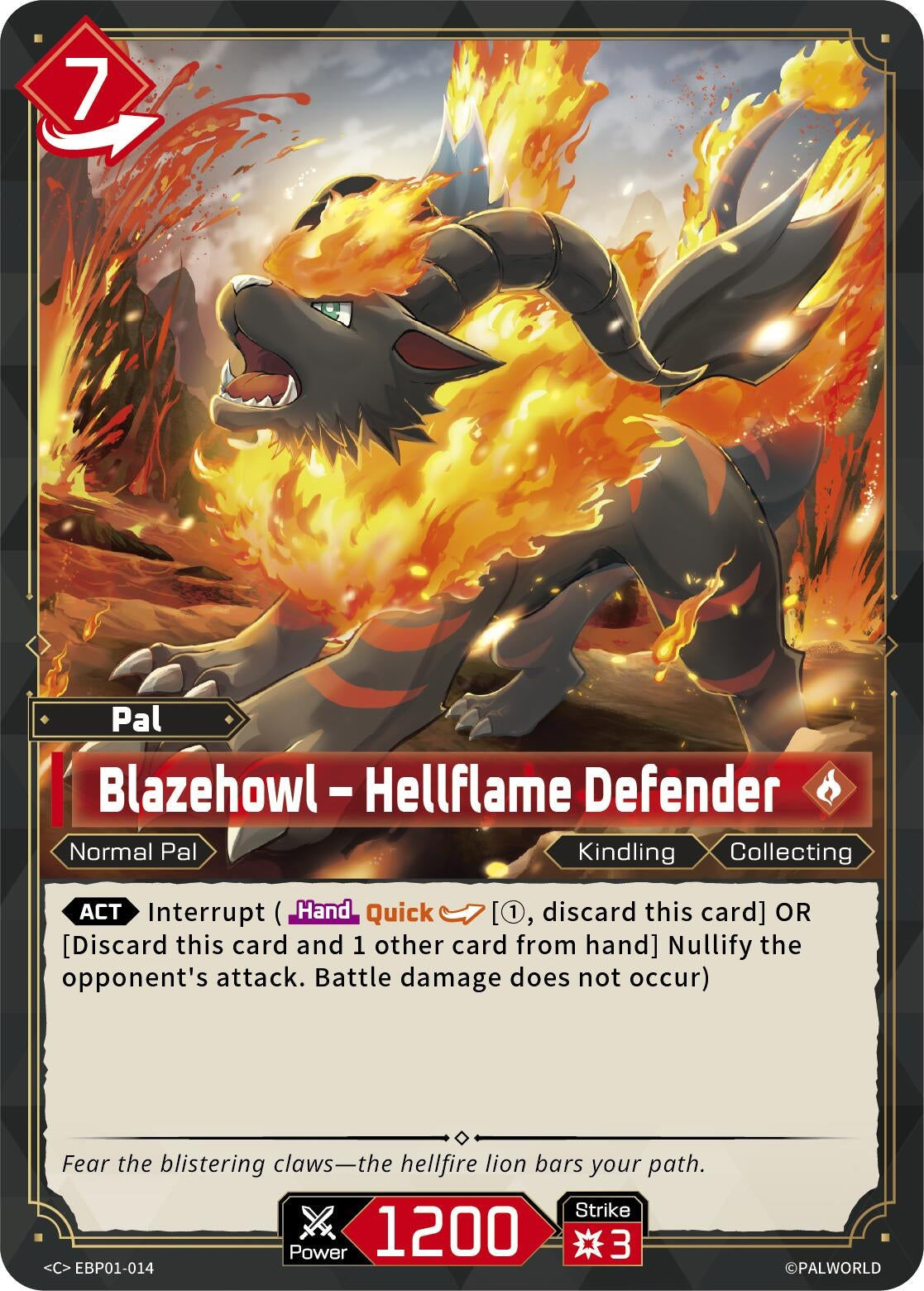 Image for Blazehowl - Hellflame Defender (EBP01-014) (BP01) - Palworld OFFICIAL CARD GAME