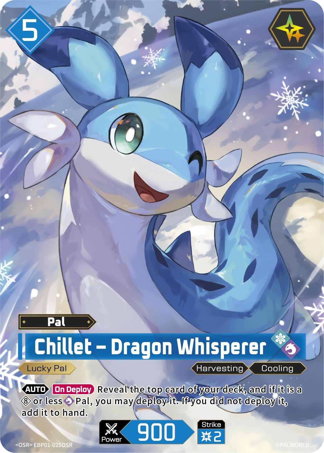 Image for Chillet - Dragon Whisperer (OSR) (EBP01-025OSR) (BP01) - Palworld OFFICIAL CARD GAME